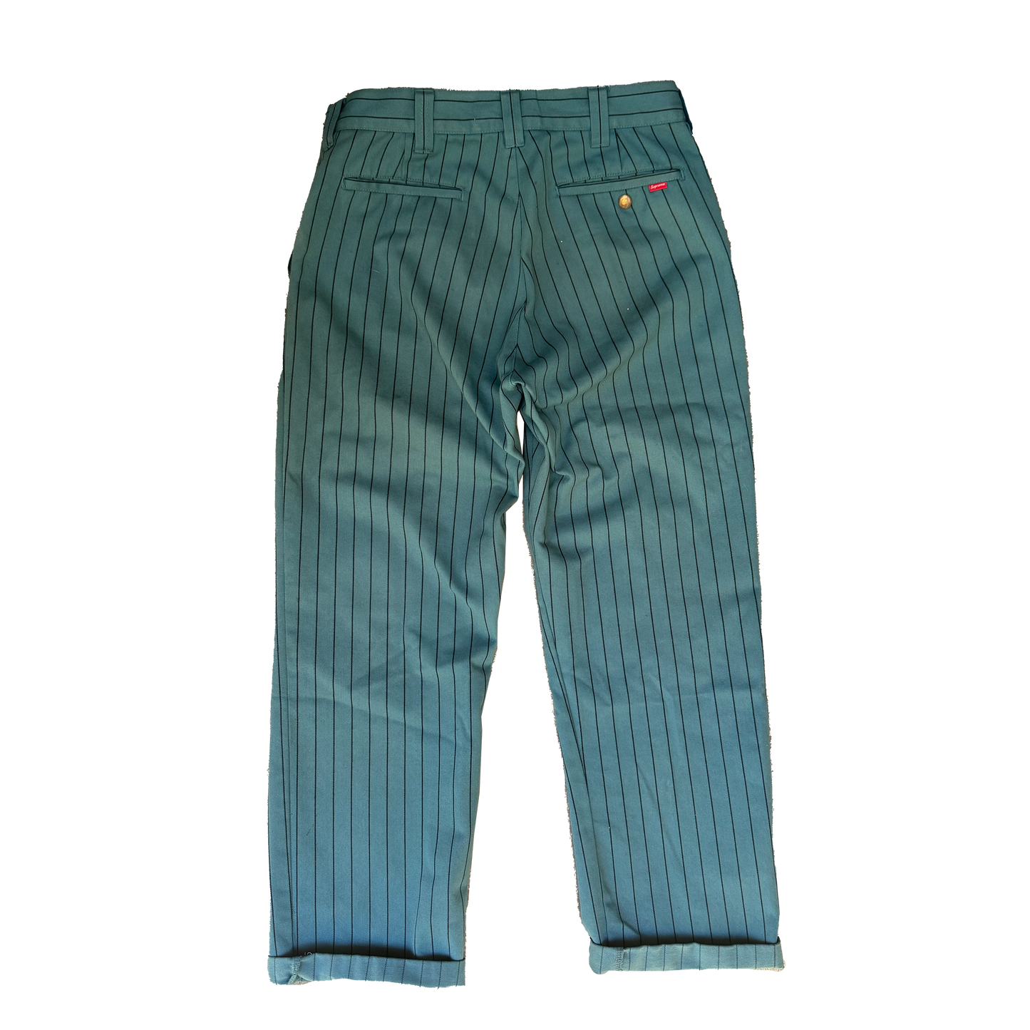 Supreme Pinstripe Pants Teal