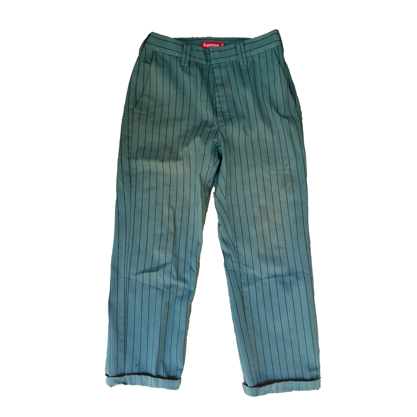 Supreme Pinstripe Pants Teal