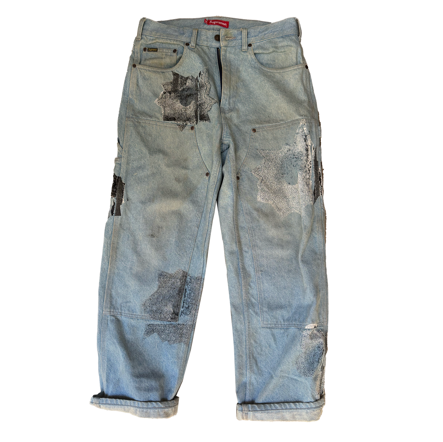 Supreme Nate Lowman Double Knee Jeans