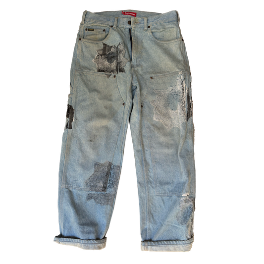 Supreme Nate Lowman Double Knee Jeans