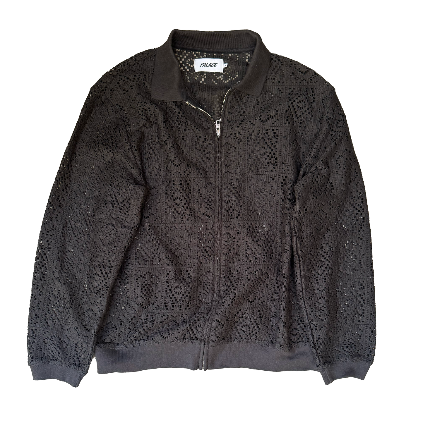 Palace Crochet Zip Polo