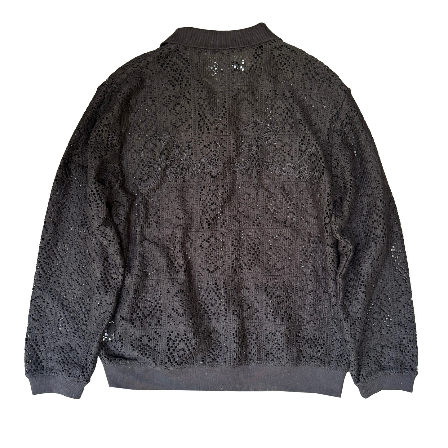 Palace Crochet Zip Polo